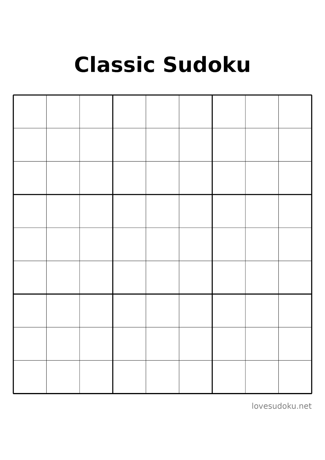 free sudoku print out